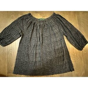 Lauren Ralph‎ Lauren Women's Multicolor 3/4 Sleeve Blouse Size 1